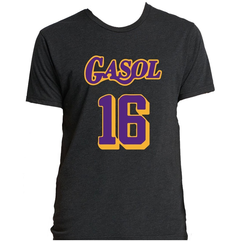 TRIBLEND Los Angeles Lakers Pau Gasol Shirt T-Shirt